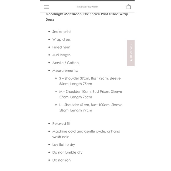 NWT Goodnight Macaroon Snake Print frilled dress - Picture 3 of 5